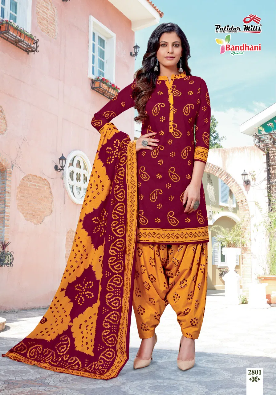 Patidar Bandhani Special 28 Latest Exclusive Designer Pure Cotton Printed Dress Material Collection With Cotton Dupatta 